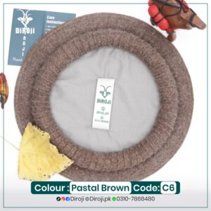 Chitrali Pastal Brown Pakol Cap.Code C6