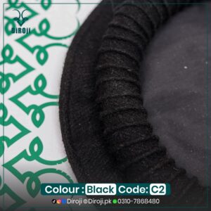 Chitrali Black Pakol Cap.Code C2