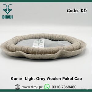 Kunari Light Grey Pakol Cap.Code K5